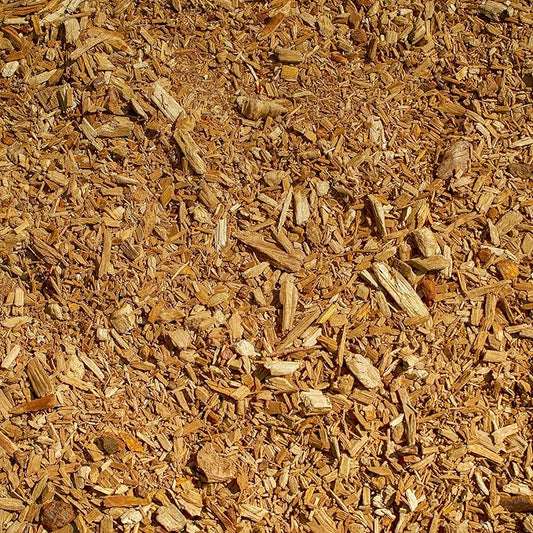 Premium Gold Wood Mulch for Landscaping, Gardens, Lawns, Potting Media, and Potted Plants (0.2 CF - 4.8 L - 5 QTS)
