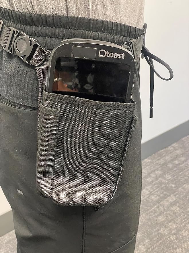 Universal Wireless Payment Pouch with Sling/Waistbelt and Rugged Metal Belt Clip