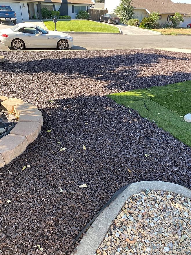 – 100% Wire-Free Premium Grade Nugget Rubber Mulch for Playgrounds & Landscaping | Safe for Kids & Pets, No Replacement Needed, Ultra Durable | Brown, 20 lb (0.8 cu ft)