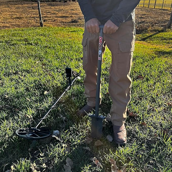 36" Shovel for Metal Detecting, Gardening, Cutting Clean Plugs for Easy Treasure Recovery