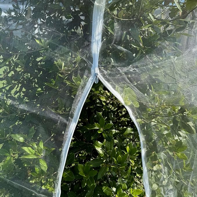 Fruit Tree Protection Bags 8.5x8.5 FT | Multiple Size Garden Netting for Fruit & Vegetable Protection | White Plant Net Cover for Blueberry & Tomato | Bird & Insect Mesh Fabric Protector