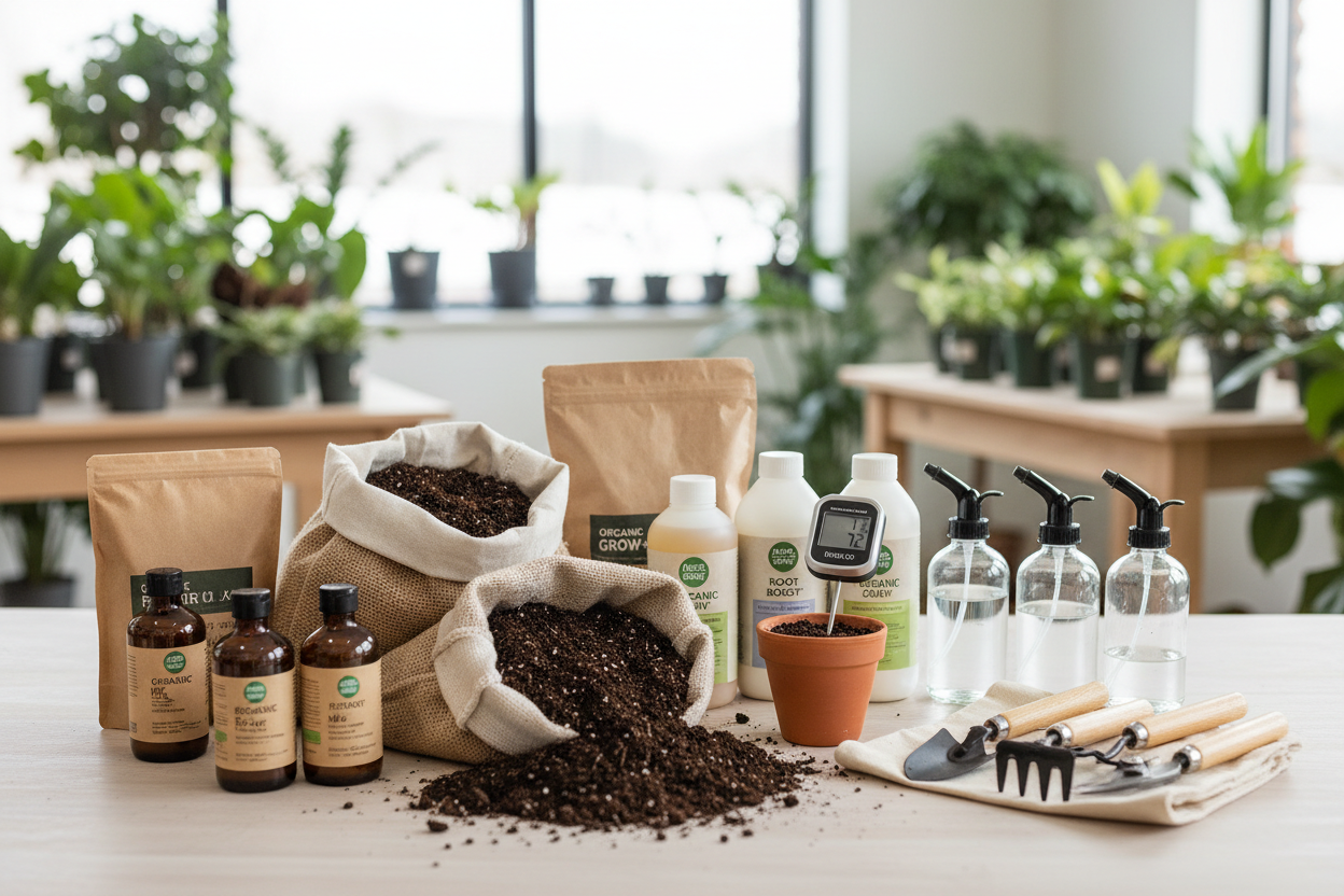 Plant Care Supplies

Soil mixes, fertilizers, moisture meters, spray bottles, and care kits that keep your plants healthy year-round. (make it real photo)