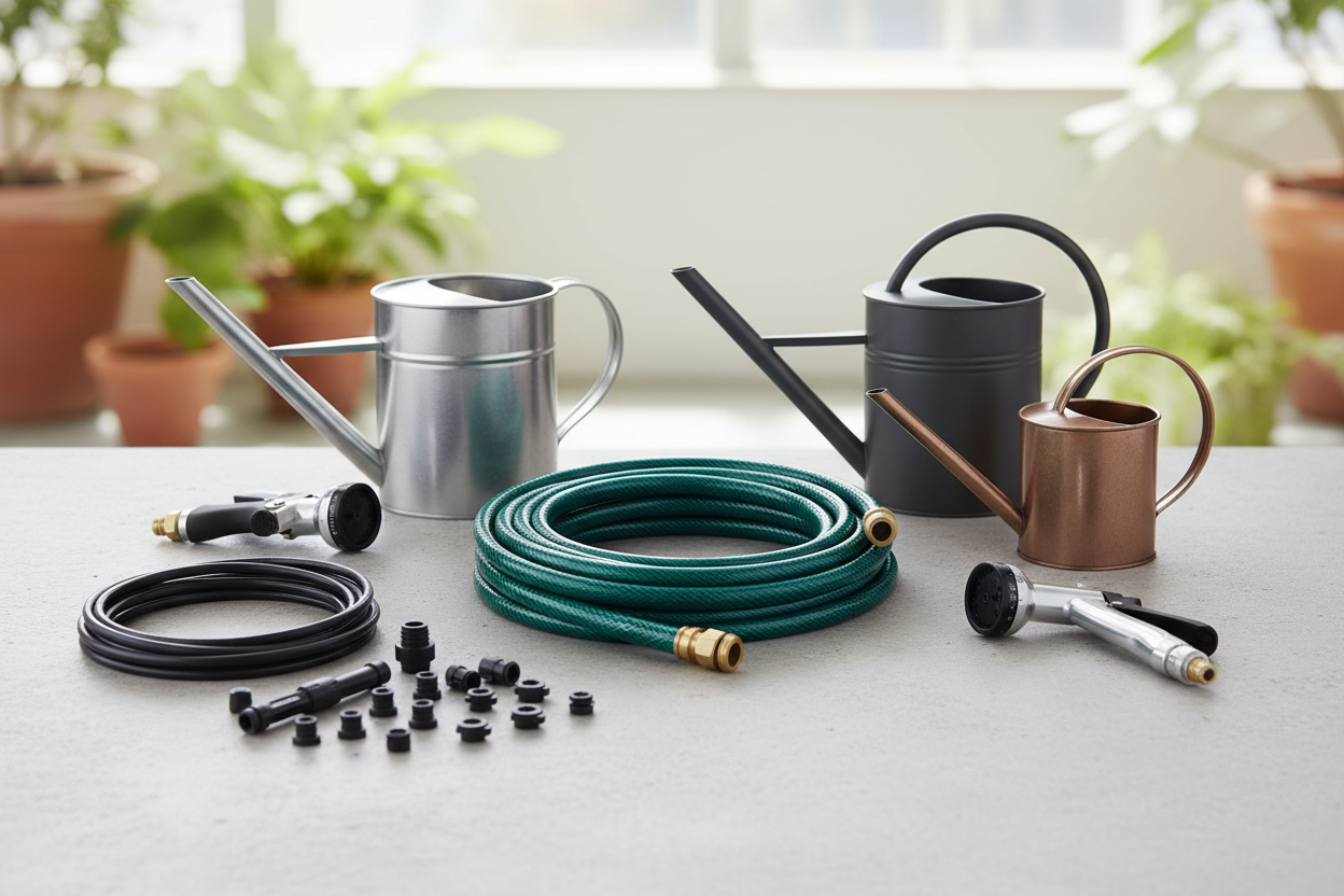 Watering Essentials

High-quality hoses, watering cans, nozzles, and drip-irrigation accessories for precise and effortless watering. (make it real photo)